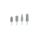 Juego de 4 piedras montadas zanco 1/4", acero inoxidable
