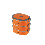 Lonchera térmica con 3 contenedores de acero inoxidable