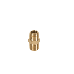 Niple de latón, macho-macho, cuerda 1/4" NPT