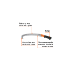 Serrucho de poda 14" c/gancho,curvo,5 DPP,mango Comfort Grip - Imagen 2
