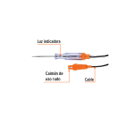Probador de circuitos de corriente directa 20 cm, c/caimán - Imagen 2