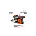 Lijadora de banda y disco 4 x 6", 1/2 HP (375 W) - Imagen 2