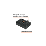 Combo cargador dual con 2 baterías de 2Ah, 20V - Imagen 2