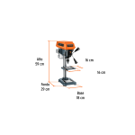 Taladro de piso 8", 1/3 HP (250 W), broquero 1/2" - Imagen 3