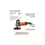 Pulidora rotativa 7", 1200W - Imagen 3