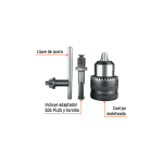 Mandril 1/2" con llave y adaptador SDS Plus - Imagen 2