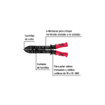 Pinza 9" pela cables, 18 a 10 AWG - Imagen 3
