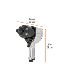 Llave (pistola) de impacto neumática 3/4" industrial - Imagen 3