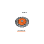 Grata circular alambre trenzado, eje 5/8"-11 - Imagen 3