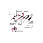 Juego de herramientas básicas, color rosa, 8 piezas - Imagen 3