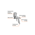 Pistola para retoque LVMP vaso aluminio, 0.5 mm - Imagen 2
