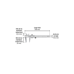 Calibrador vernier escolar 5", acero, std y mm - Imagen 2