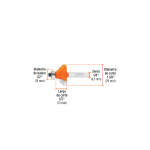 Broca para router, moldura clásica, 1-1/8" con balero - Imagen 3
