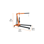 Pluma hidráulica 2 ton, plegable - Imagen 4
