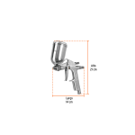 Pistola para retoque LVMP vaso aluminio, 0.5 mm - Imagen 3